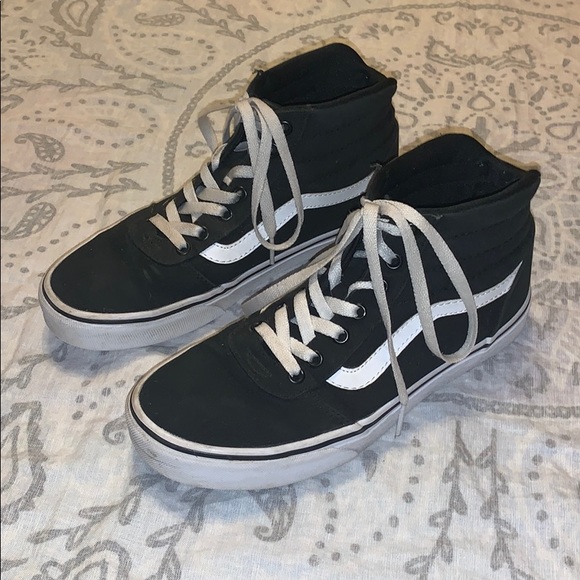 Vans Shoes - Vans Sk8 Hi Black Canvas Shoes Sz 8